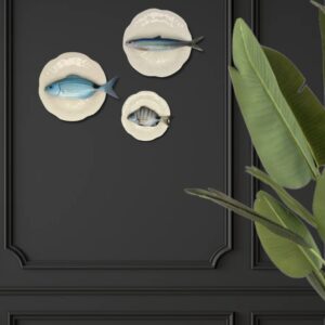 1597 Visbord Occhiata Creme Bladvormig Bord 20cm