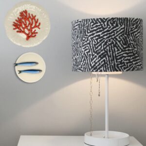 1598 Visbord Sardines Beige Bord Lichte Rand 20cm